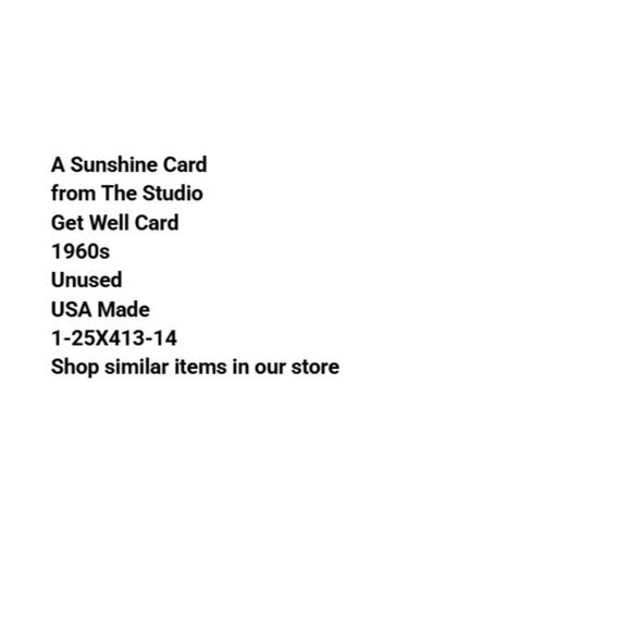 Vtg MCM Get Well Card Unused USA 1960s Chicken Retro Humor Sunshine Studio - Picture 2 of 5